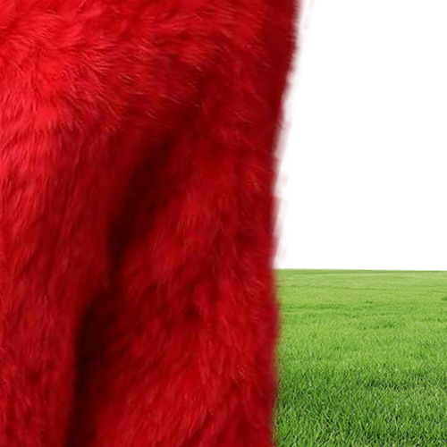 FXFURS Knitted Rabbit Fur Poncho Women Fashion Fur Sweater 100 Real Fur Jackets Girl039s Pullover CJ1912137730426