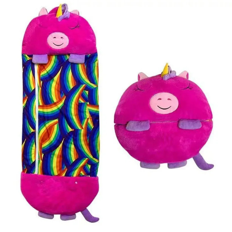 Kids Cartoon Sleeping Bags Children's Animal Sleep Sack Plush Doll Pillow Lazy Sleepsacks for Boys Girls Birthday Christma Gift 240112