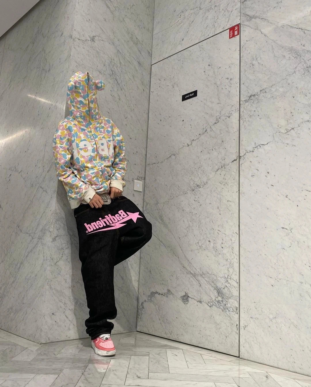 Y2k Jeans Badfriend Hip Hop Letter Printed Black Pants Men Women Fashion Casual Rock Wide Foot Baggy Trouser Streetwear 240112