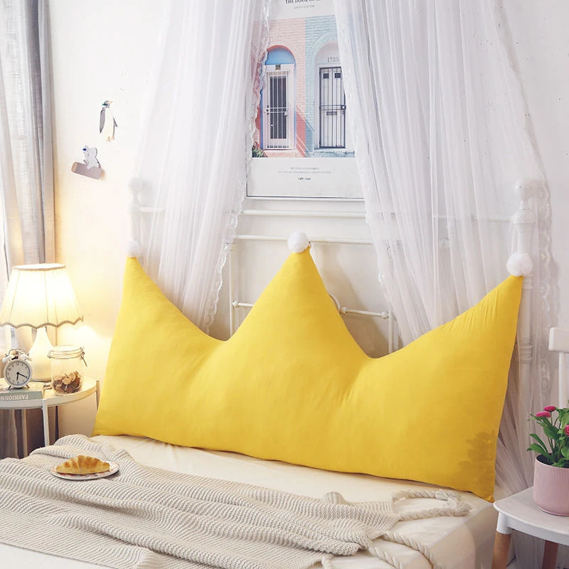 High-quality Cotton Bedside Cushion Crib Bumper Simple Cute Style Soft Large Pillow Removable Washable Sofa Back Cushion Bedding 240112