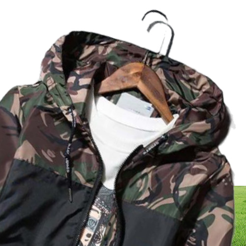 Men039s Winter Hoodies Jckets Soft Shell Camouflage Printed Waterproof Windproof Outdoor Zipper Fashion Fall Jackets Coat W726