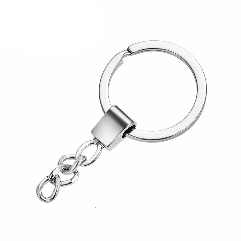 50pcs/lot High Quality Fashion 30mm Round Split Key Rings Keychain Key Ring Chain DIY Jewelry Metal Holder Accessories Findings 240112