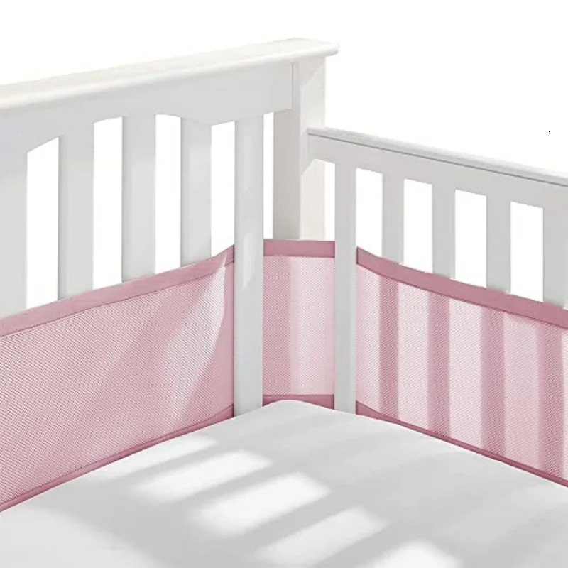 2Pcs/Set Baby Mesh Crib Bumper Liner Breathable Summer Infant Bedding Bumpers born Cot Bed Around Protector 240112