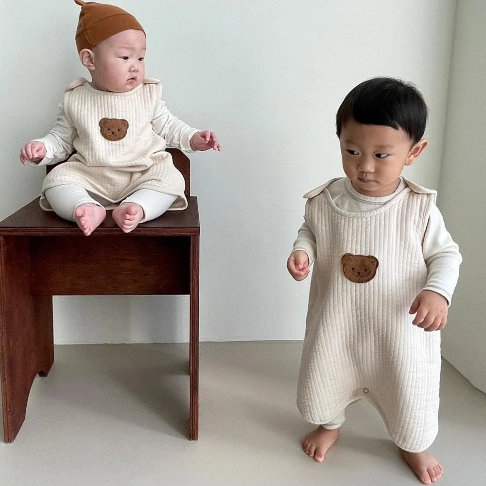 Korean Style Baby Sleeping Bag Bear Babies Sleepsacks Sleepwear for born Jumpsuit Toddler Kids Clothes Boy and Girls Born 240112