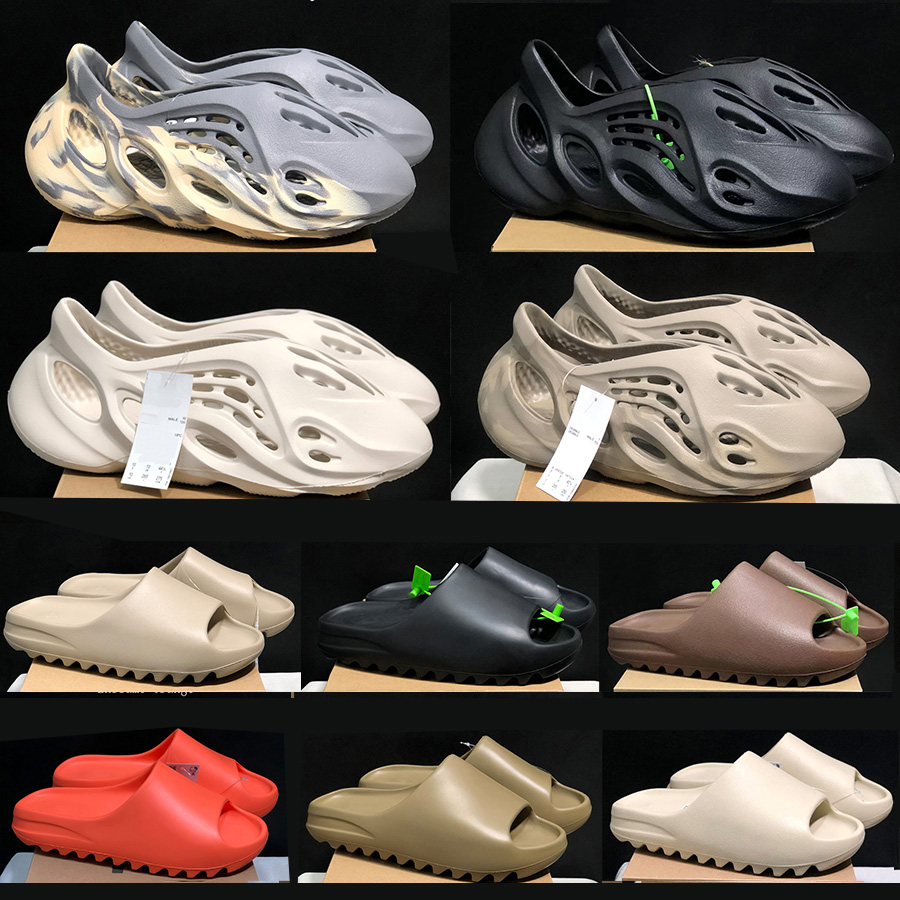 Unisex Foam Slider Slides - Runr Collection: Vermilion & Onyx Colors