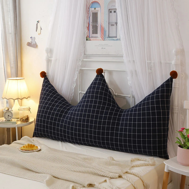 High-quality Cotton Bedside Cushion Crib Bumper Simple Cute Style Soft Large Pillow Removable Washable Sofa Back Cushion Bedding 240112