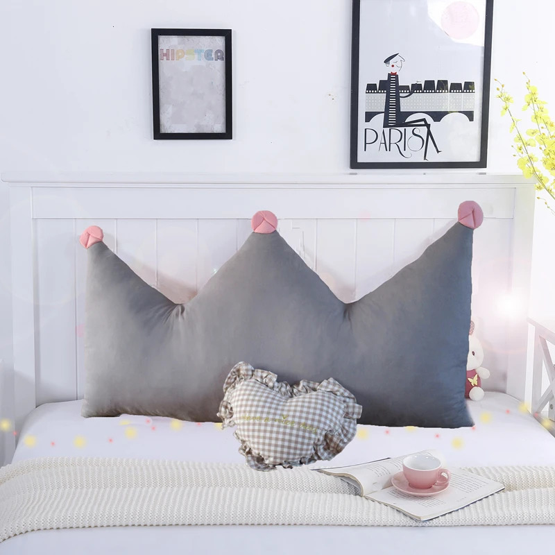 High-quality Cotton Bedside Cushion Crib Bumper Simple Cute Style Soft Large Pillow Removable Washable Sofa Back Cushion Bedding 240112