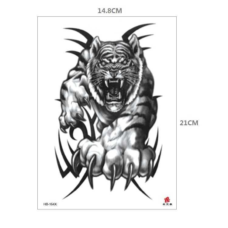 Animal Pattern Tattoo Sticker Tiger Lion Leopard Half Arm HB Emmy Water Transfer Set Simulation