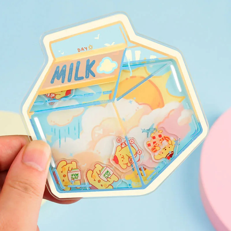 Custom Anime Acrylic Clear Shaker Keychain Customized Cartoon Keyring Personalized Po Key Chain Hologram Keychains 240112