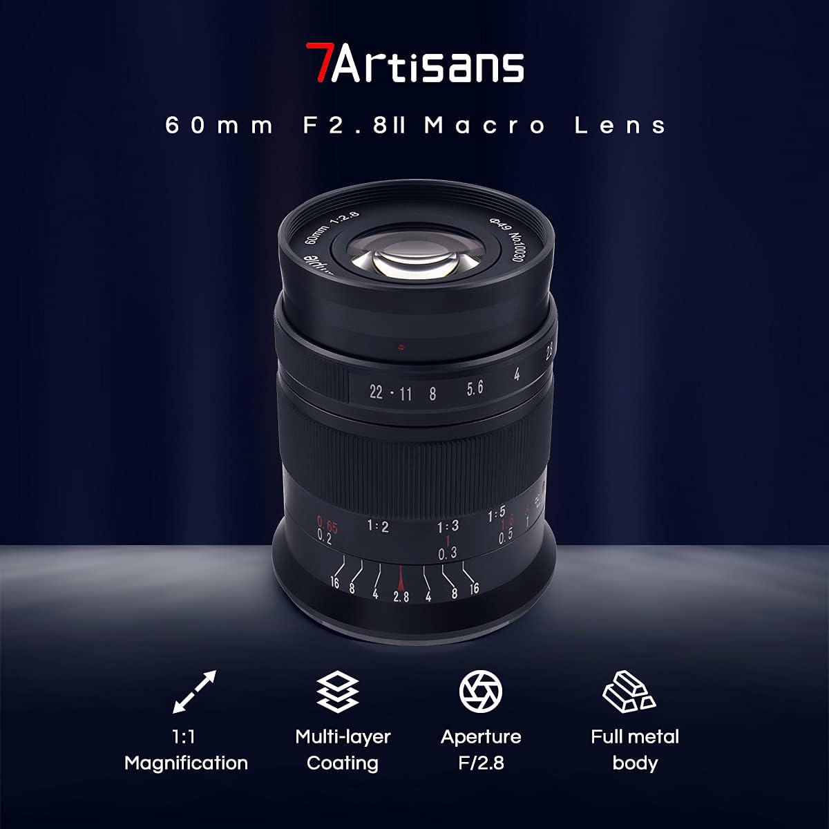 60mm F2.8 II Camera Macro Lens Manual Focus APS-C for Canon Sony Nikon M4/3 Olympus Fuji X-A1 X-A10 X-A2 X-A3 X-M1 XM2 X-Pro1 X-Pro2 X-E1 X-E2 E-E2s X