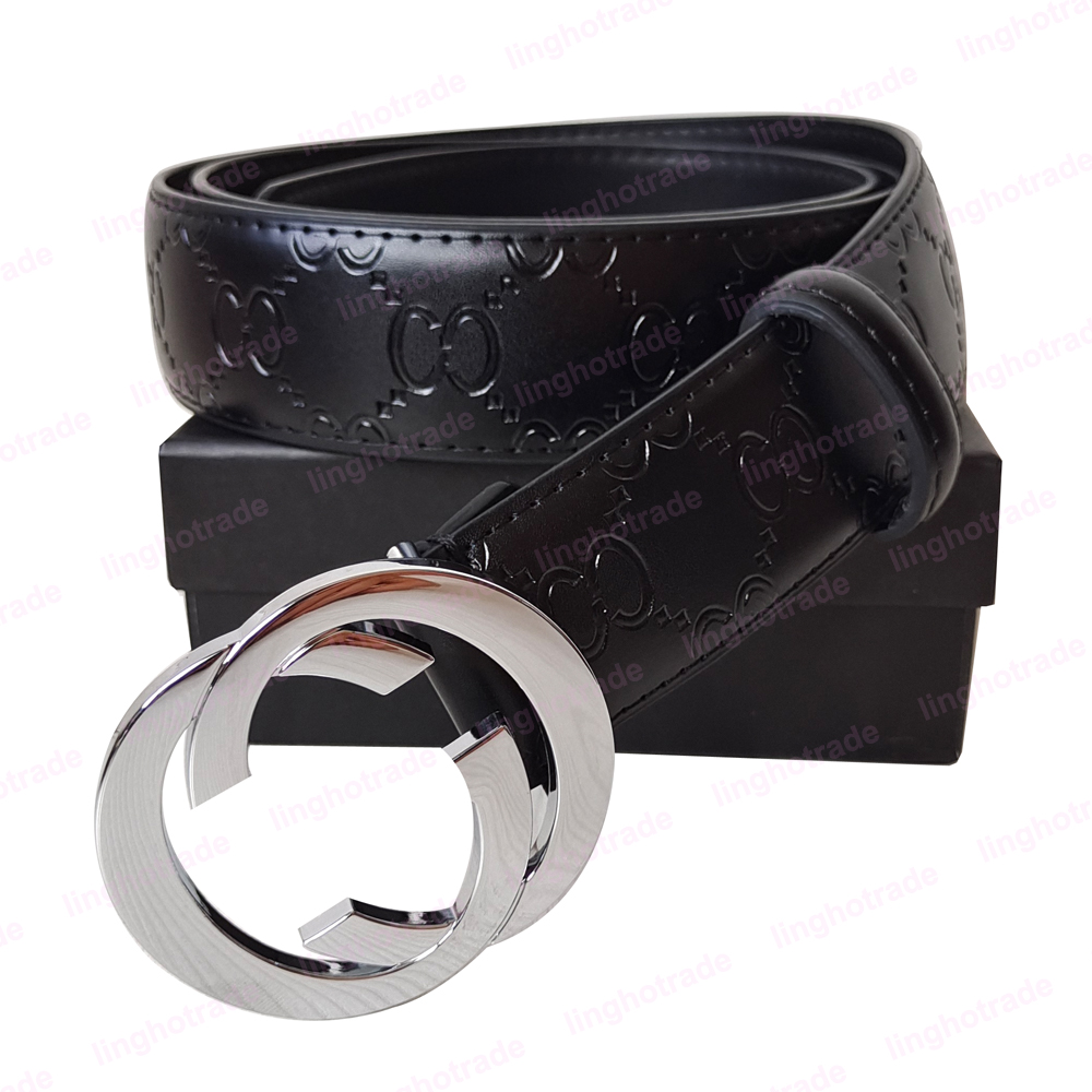 Belt Designer Belts Men Women Belt ceinture Fashion Belts Big Letter Buckle Real Leather Girdle Silver Gold Black Color 2.0cm 3.0cm 3.4cm 3.8cm Width Black Red White strap