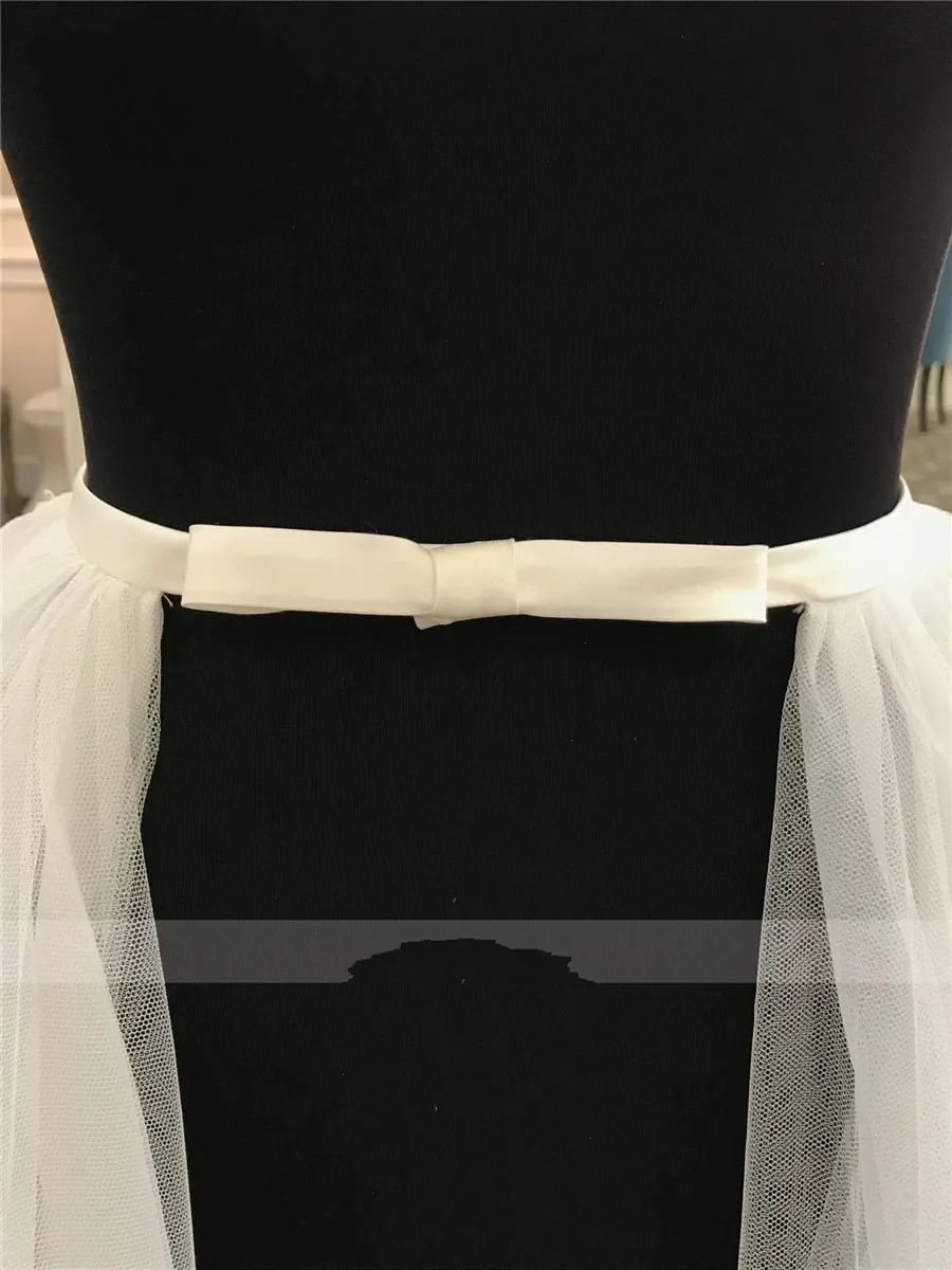 Detachable Skirt for Wedding Gowns Petticoat Four Layers Tulle Front Slit Removable Court Train for Bridal Dress Jumpsuits A Line Skirts