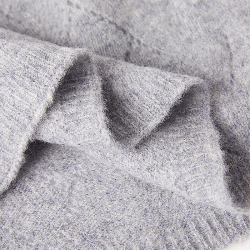 100% Wool Knitted Long Shalw For Women Winter Soft Warm Cashmere Like Pashmina Bandana Scarves Wraps Solid Korea Fashion Hijabs 240112