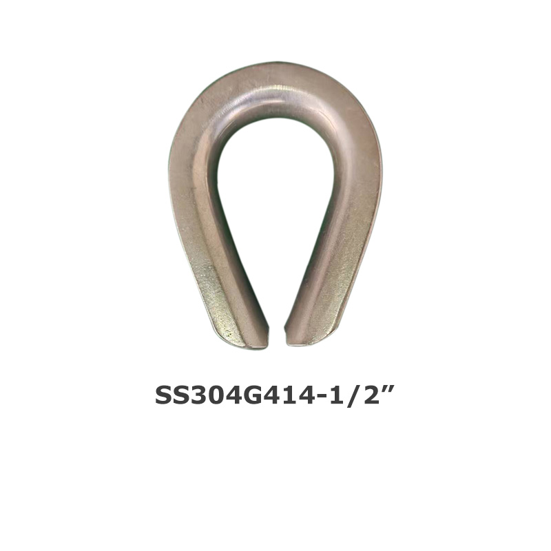 SS304 stainless steel chicken heart ring steel wire rope thimble G414