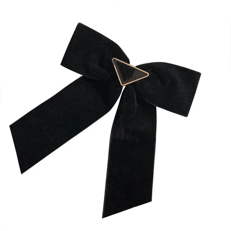 Style Black Veet Bow Clip French Barrette Large Size Fashion Ornament Hair Accessories