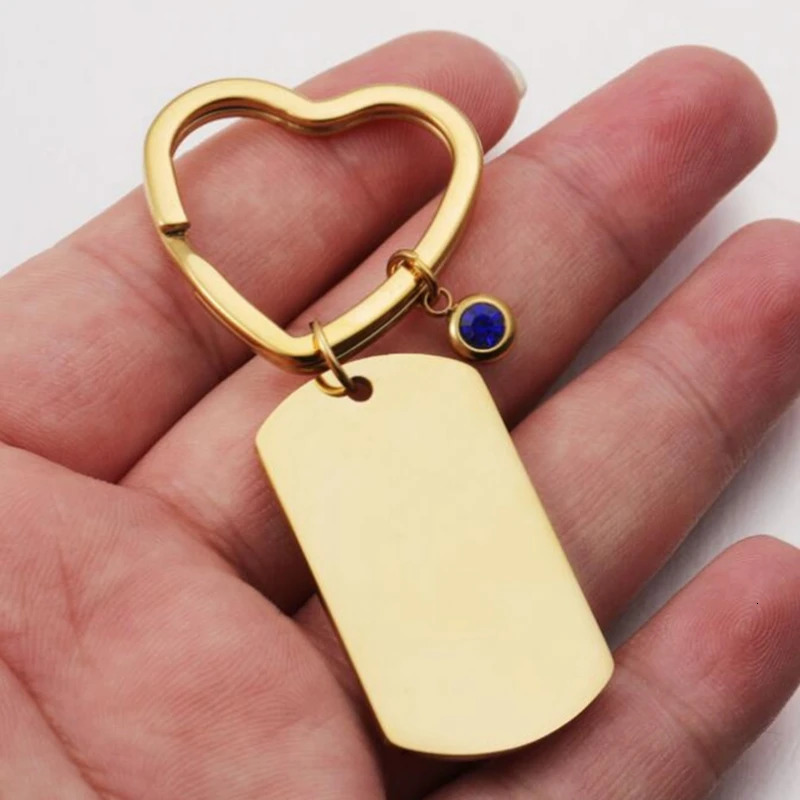 10Pcs Strip Bar Keychain Mirror Polish Stainless Steel Stamping Blank Keychain For women mens 240112