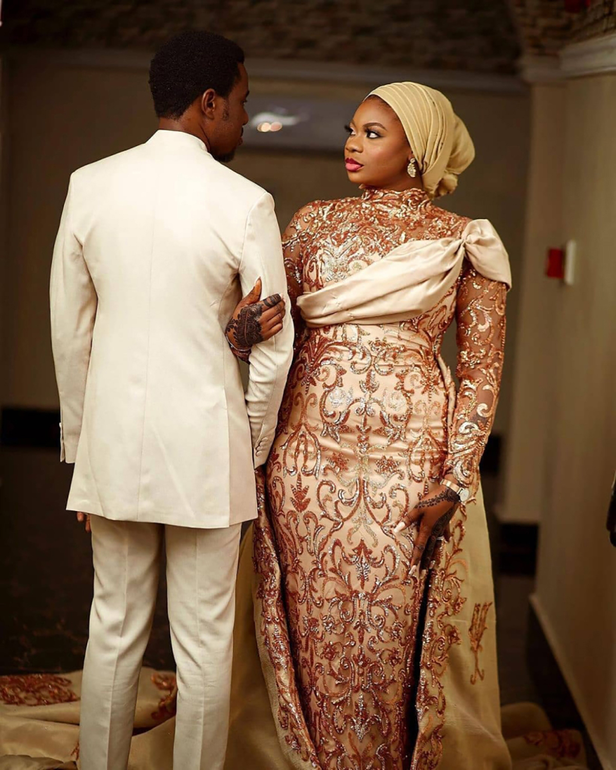 Arabic style Mermaid Wedding Dress Soft High Long Sleeve Ball Gown Plus Size Sweep Train Bridal Gowns Dress Vestido De Novia Size Customized D-H23752