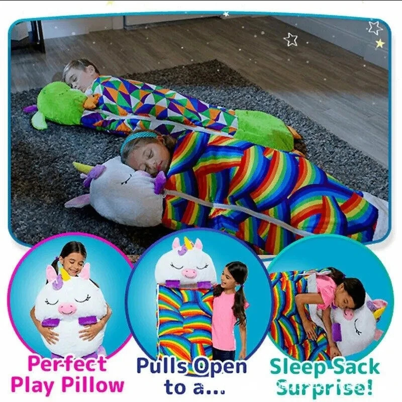 Kids Cartoon Sleeping Bags Children's Animal Sleep Sack Plush Doll Pillow Lazy Sleepsacks for Boys Girls Birthday Christma Gift 240112