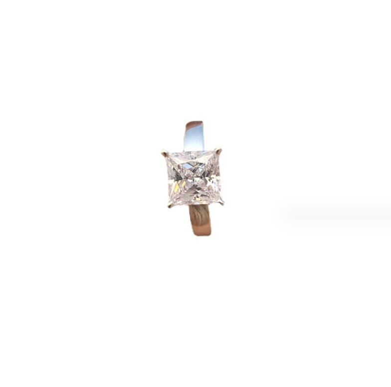2024 Top Sell Wedding Rings Luxury Jewelry Solitaire Real 100% 925 Sterling Silver Princess Cut White Moissanite Diamond Gemstones Party Women Engagem