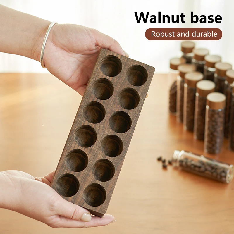 Coffee Beans Storage Container Display Rack Coffee Tea Tube Bottle Glass Espresso Coffee Storage Accessories Tool 22g 240113
