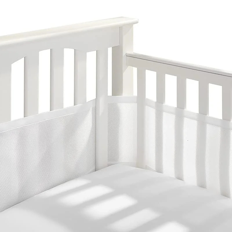 2Pcs/Set Baby Mesh Crib Bumper Liner Breathable Summer Infant Bedding Bumpers born Cot Bed Around Protector 240112