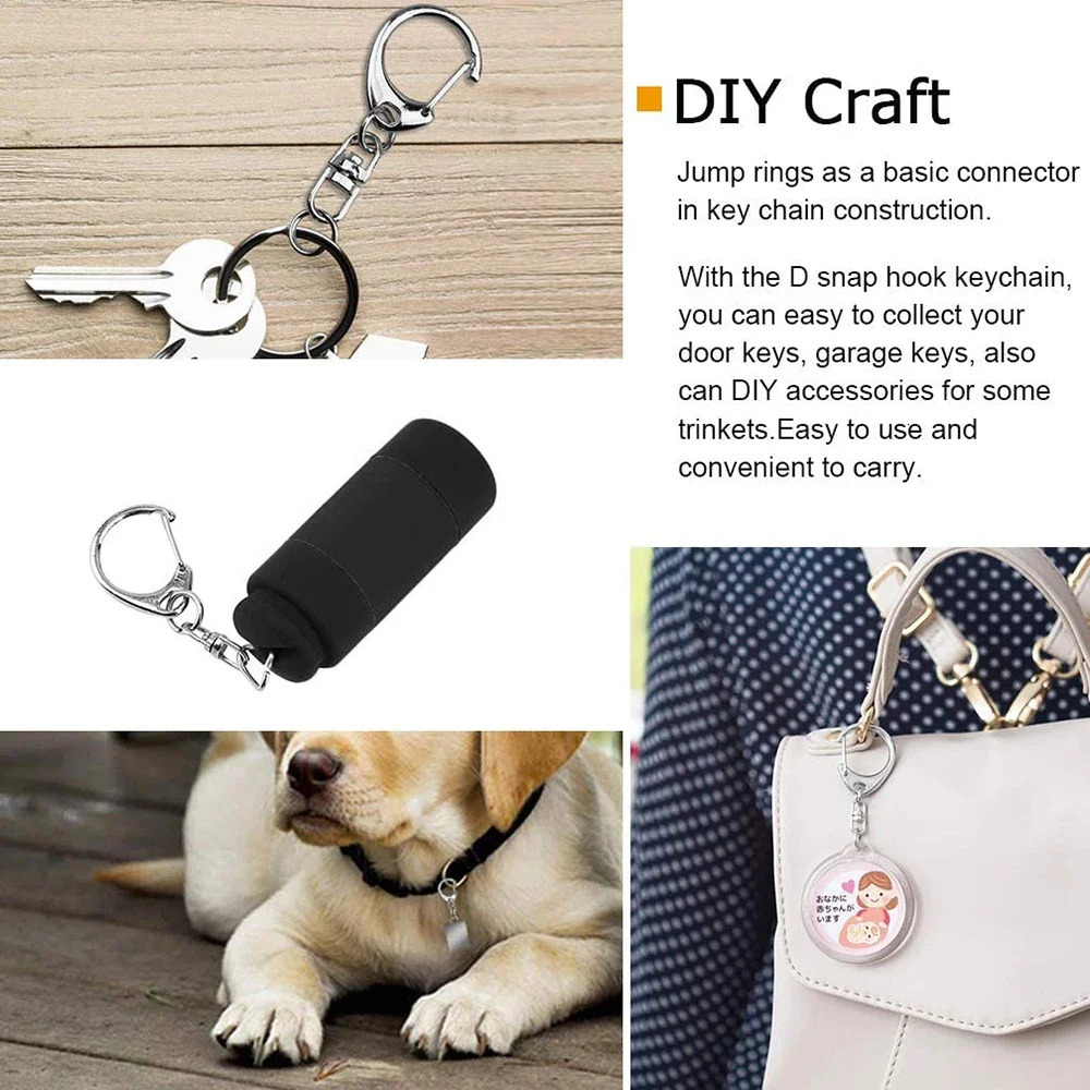 100pcs Lobster Clasp Keychain Clip Swivel 8 Shape Clasps Lanyard Snap Hook for DIY Crafts Key Chain Lobster Claw Clasp Wholesale 240112