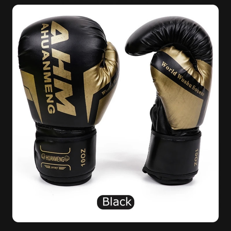 Golden Color MMA Kickboxing Gloves Breathable Comfortable Boxing Glove Kids Men Training Competitio Thickened Protective Combat 240112