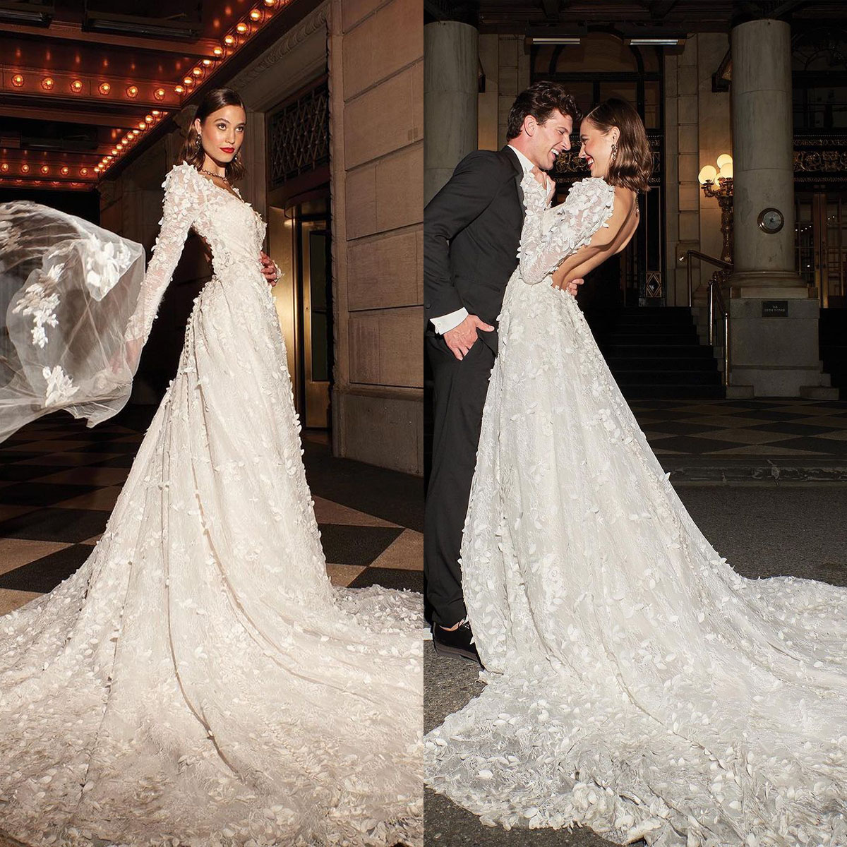 Simple Lace A Line Wedding Dress Sexy Applique Backless Saudi Arabic Full Sleeve Bridal Gown Custom Made