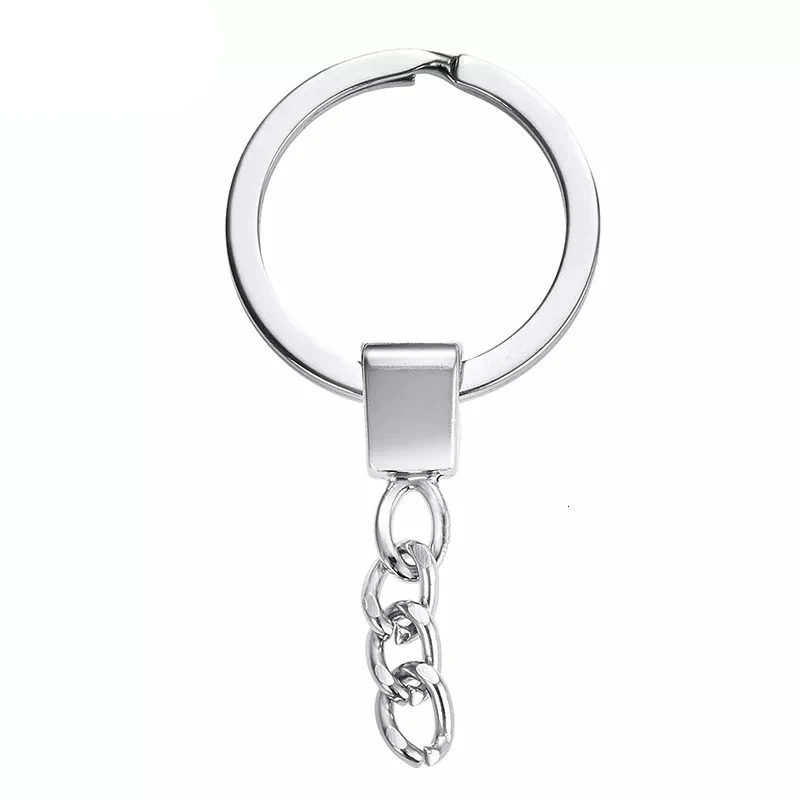 50pcs/lot High Quality Fashion 30mm Round Split Key Rings Keychain Key Ring Chain DIY Jewelry Metal Holder Accessories Findings 240112