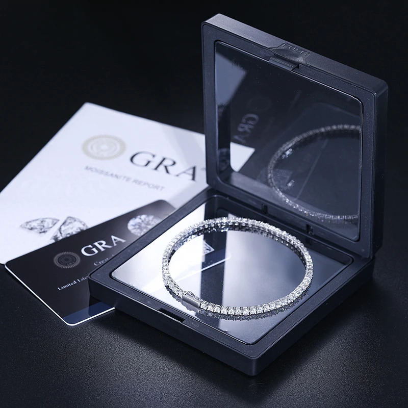 2mm 6789 inch D VVS Chain Tennis Bracelets For Women Girls Friend Jewelry Sterling Sier Passed Couple, birthday and wedding gift necklaces and bracele