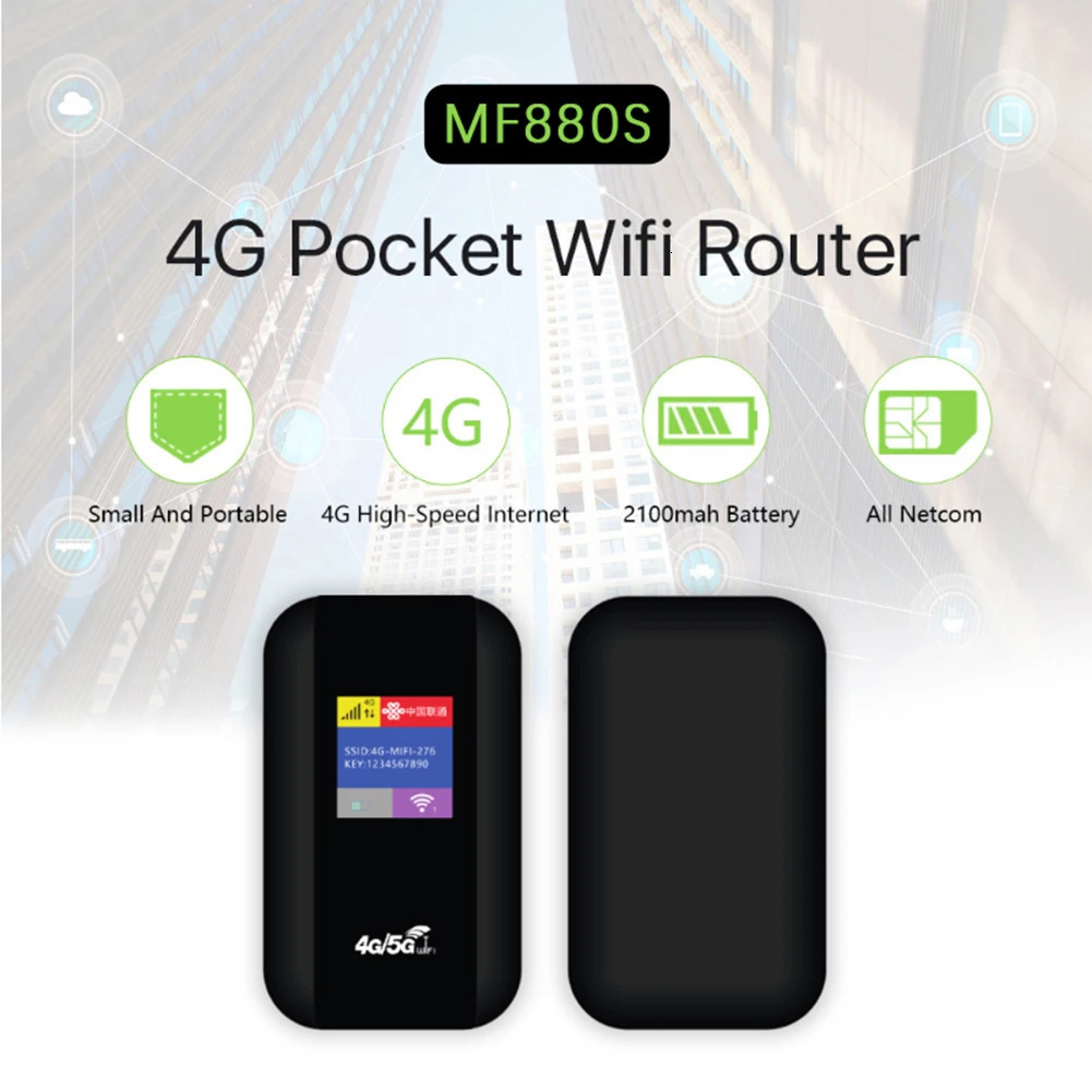 4G WIFI Router Card LTE Wireless Mini Outdoor spot Pocket Modem with Sim Slot Repeater Car Mobile Wifi 240113