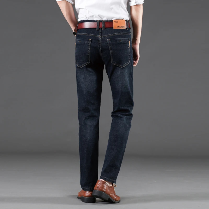 Stretch AutumnWinter Mens Jeans Style Straight and Versatile Long Pants 240113