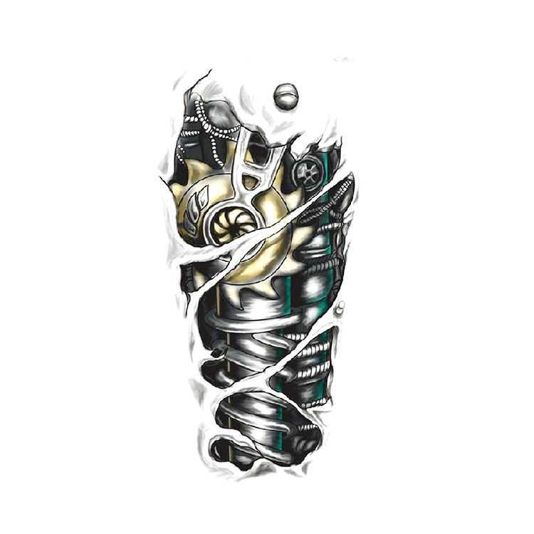 Wolf head tattoo sticker with the meaning of wolf path, domineering simulation tiger and fox pattern, waterproof sticker, water transfer printing