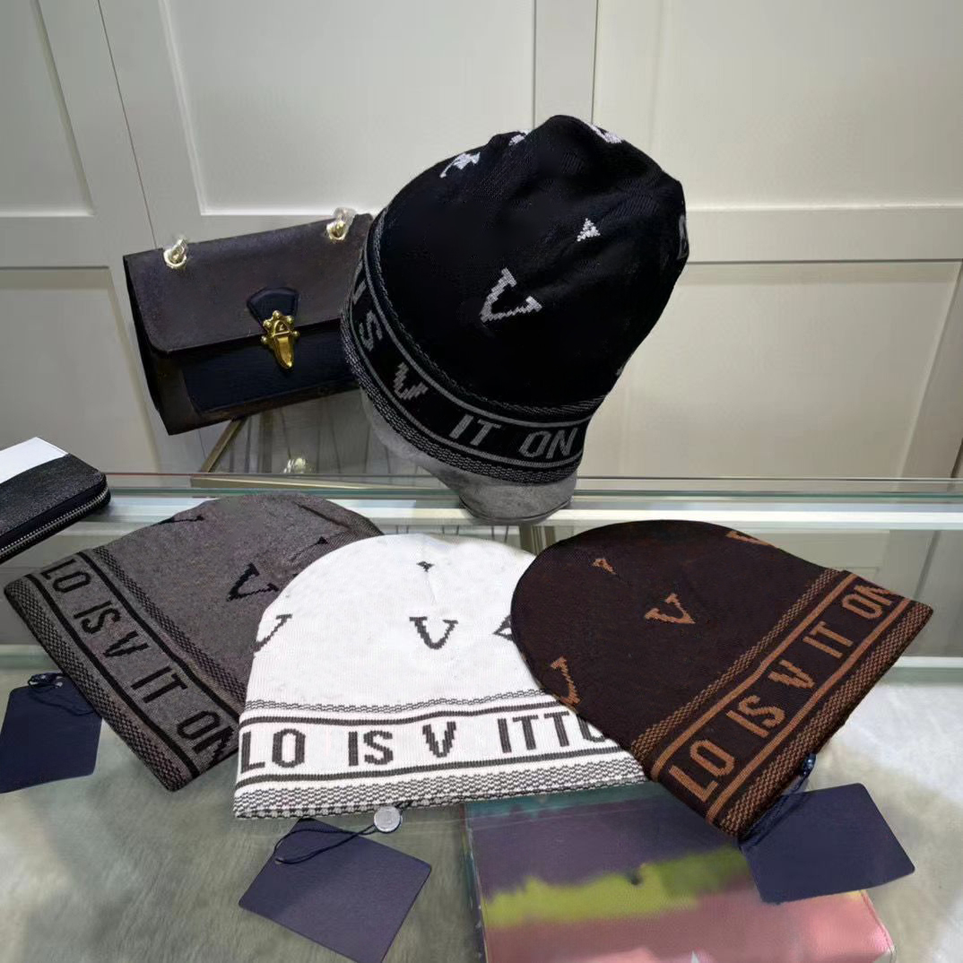 2024 Fashion Designer hats Men's and women's beanie fall/winter thermal knit hat ski brand bonnet High Quality plaid Skull Hat Luxury warm cap