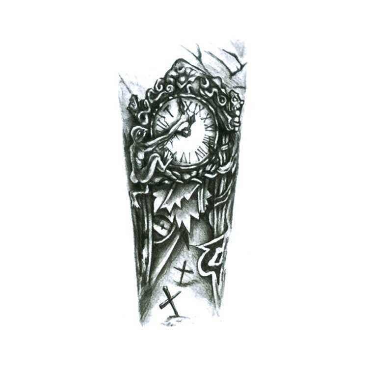 Wolf head tattoo sticker with the meaning of wolf path, domineering simulation tiger and fox pattern, waterproof sticker, water transfer printing
