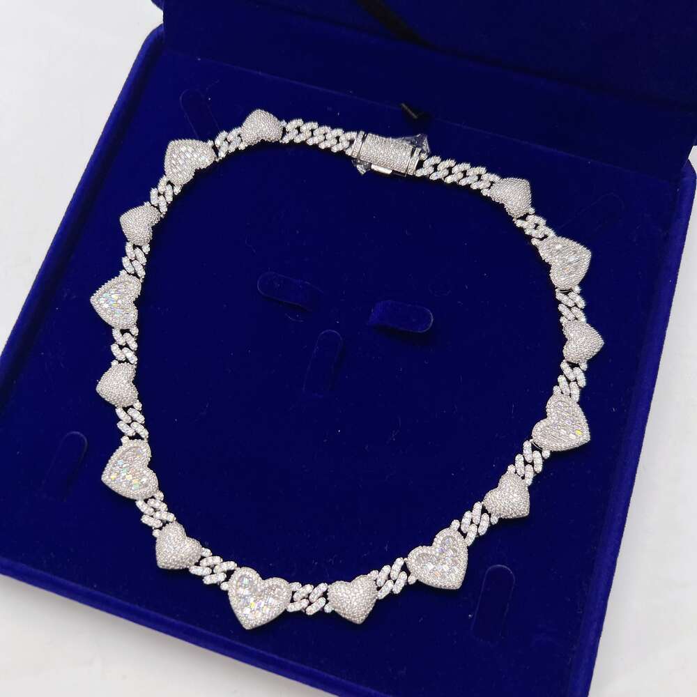 New Arrivals Fashion Iced Out 925 Sterling Silver Vvs Moissanite Cuban Link Chain