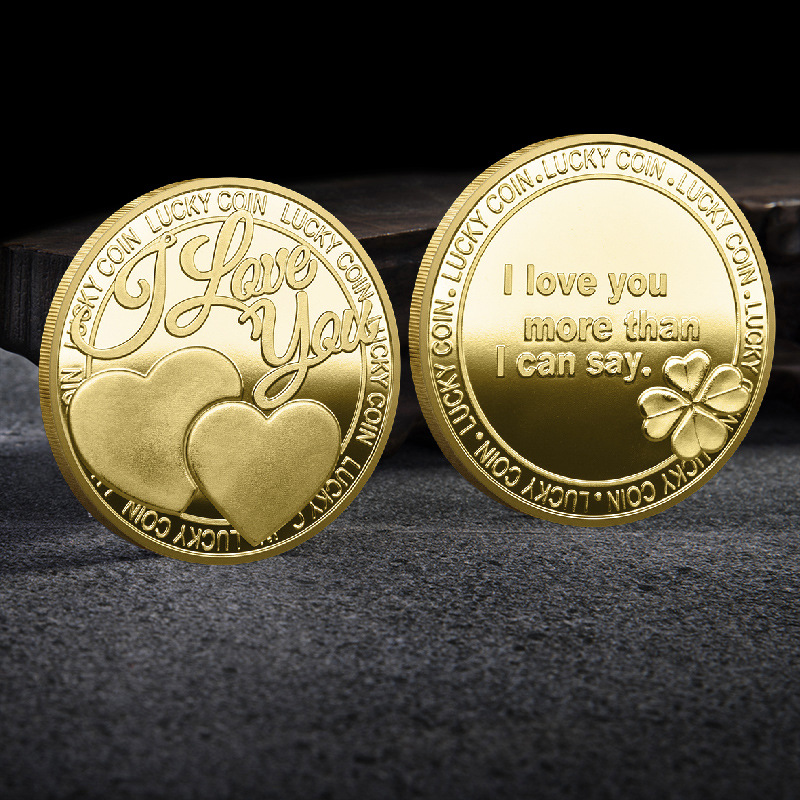 Love Collection Coin I Love You More Than Commemorative Gold Coin Gift Her Home Decor Z102