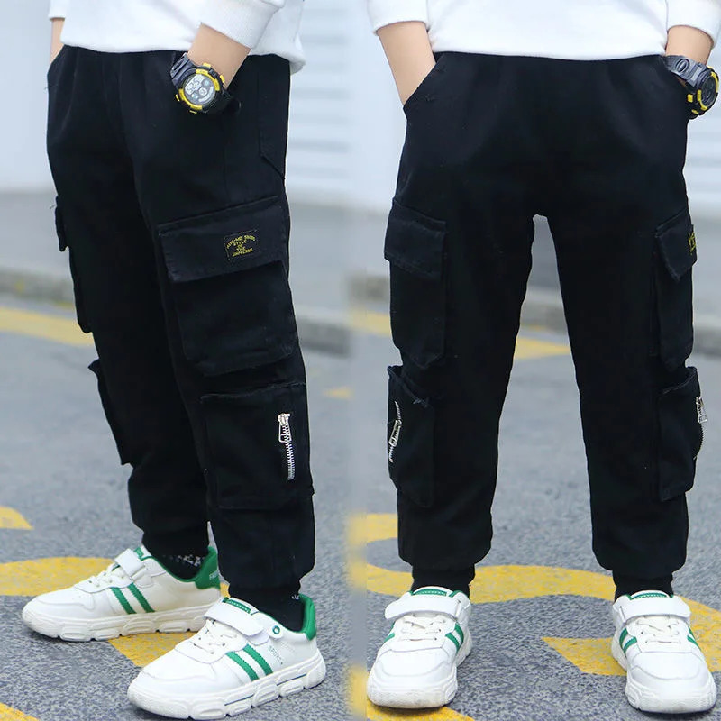 Children Cargo Pants Kids Pants Boys Spring Casual Pants Kids Clothing Cotton Boys Long Trousers Boys Clothing Sport Pants 240113