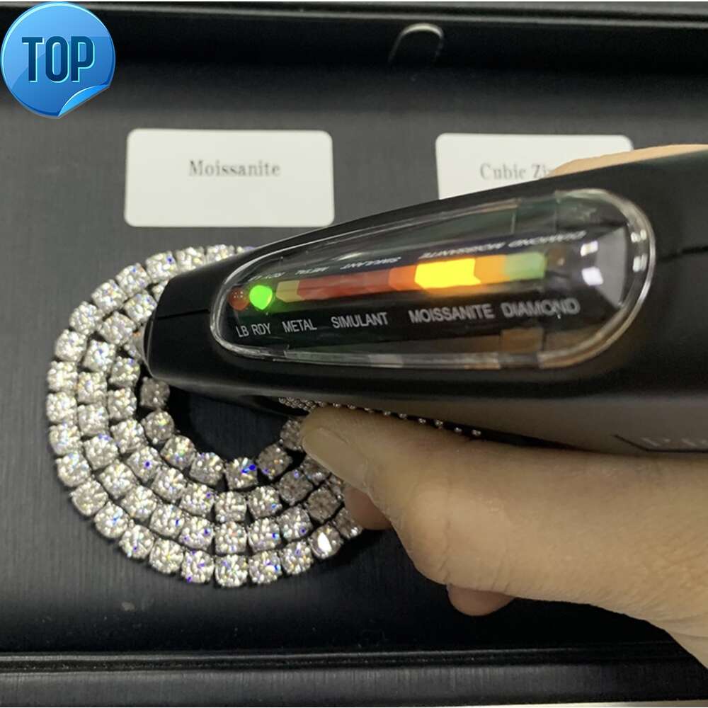 bracelet necklace mossanite Fine Jewelry Hip Hop 925 Sterling Silver VVS Moissanite Diamond Cluster Iced Out Tennis Chain Bracelet Necklace For Men Wo