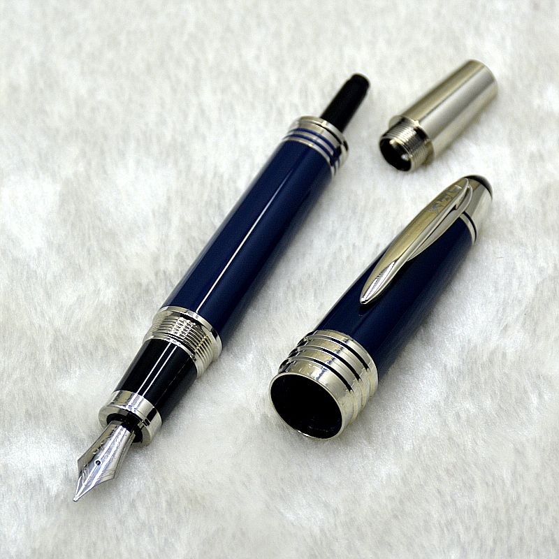 high quality JFK Dark Blue / Black Roller ball pen / Ballpoint pen / Fountain pen office stationery Promotion Write ink pens Gift