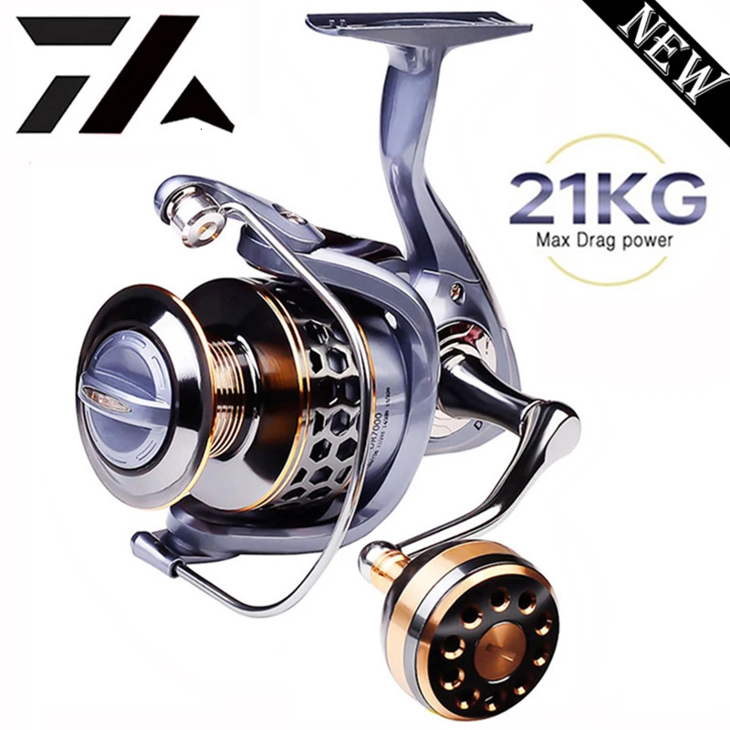 High QualityMax Drag 21KG Alloy SpoolFishing Reel52 1 Gear Ratio SpeedSpinning ReelCasting ReelCarp For Saltwa 240113