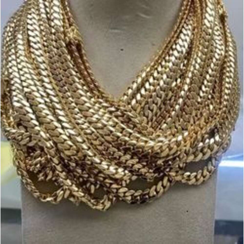 Custom Size Necklace Hip-hop Jewelry 12mm Link Chain 10k 14k 18k Gold Miami Cuban Chain with