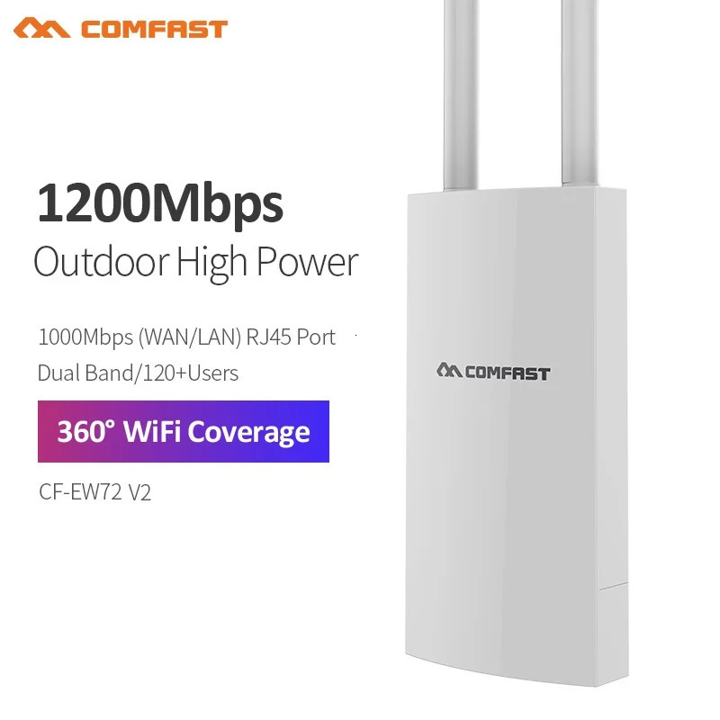 Comfast AC1200 Outdoor Access Point High Power 24G 5GHz Gigabit RouterAP Repeater Long Range WiFi Antenna For Street Garden 240113