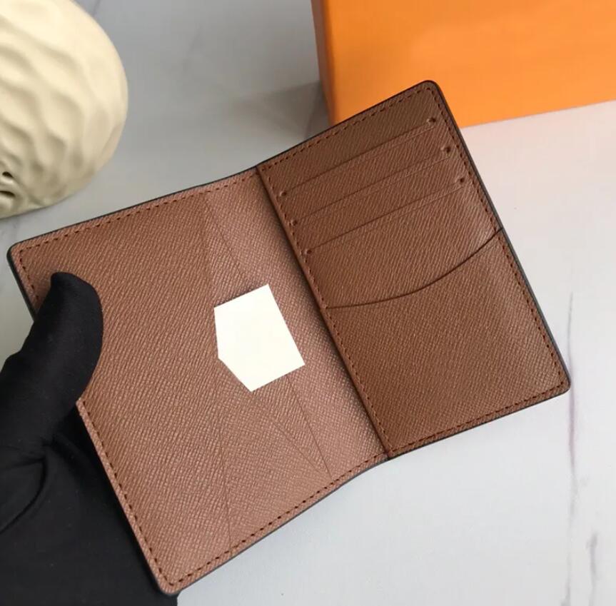 Designer wallet womens purse Compact POCKET ORGANIZER Designer Card Holders Fashion Short Luxury Multiple Wallet Key Coin Card Holder Damier Graphite Canvas