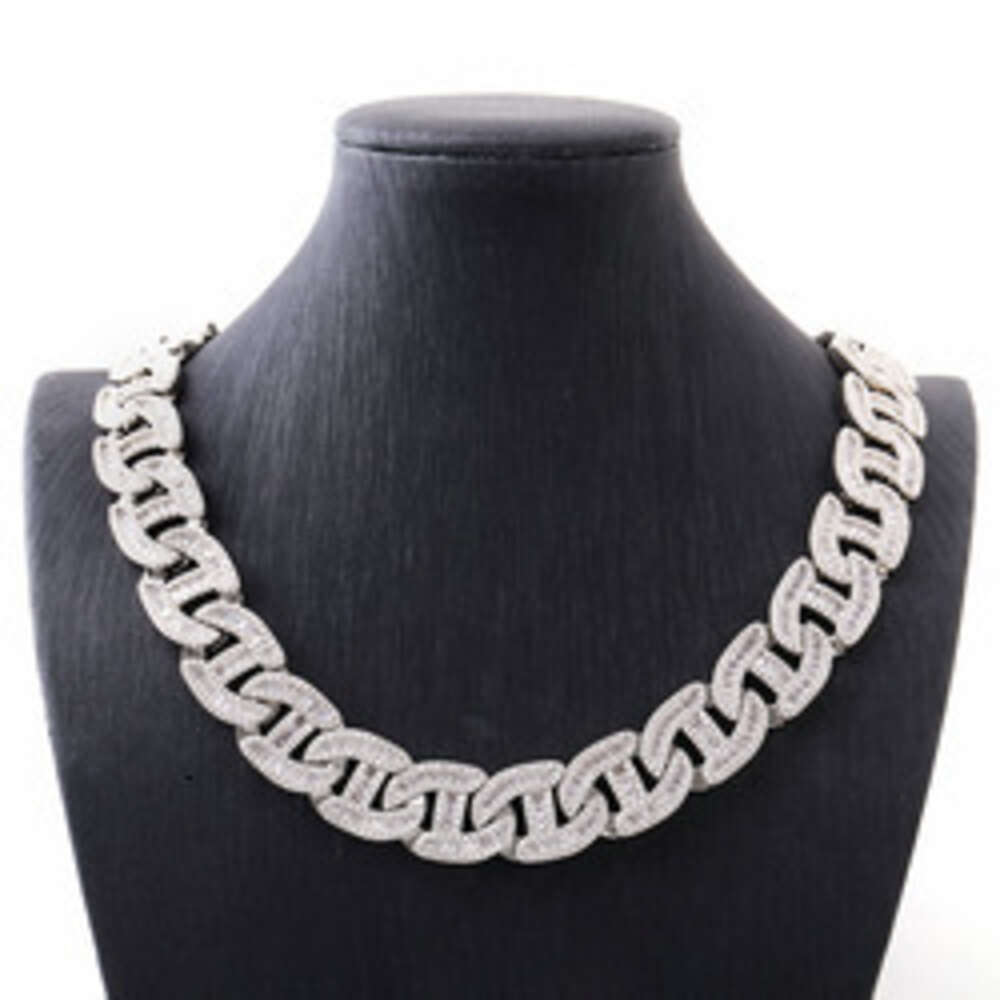 18k Gold Plated Pure 925 Sterling Silver Jewelry Cuban Link Chain Hip Hop Jewelry 15mm Moissanite Cuban Chain Necklace