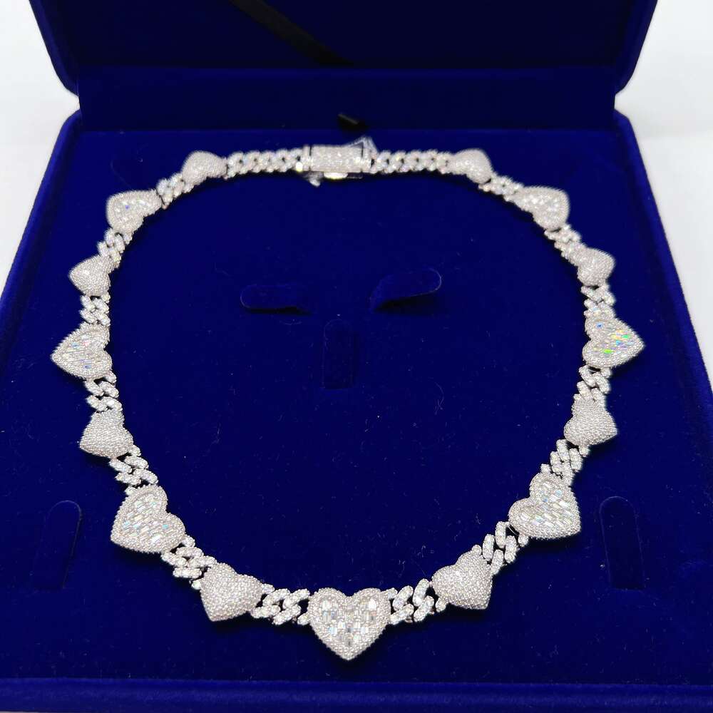 New Arrivals Fashion Iced Out 925 Sterling Silver Vvs Moissanite Cuban Link Chain