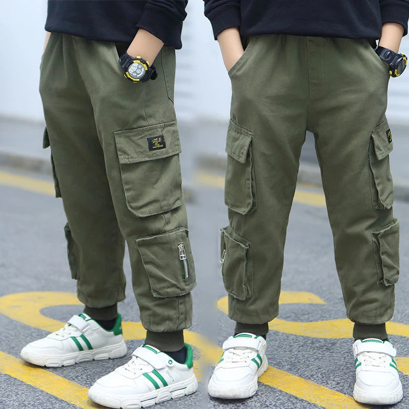 Children Cargo Pants Kids Pants Boys Spring Casual Pants Kids Clothing Cotton Boys Long Trousers Boys Clothing Sport Pants 240113