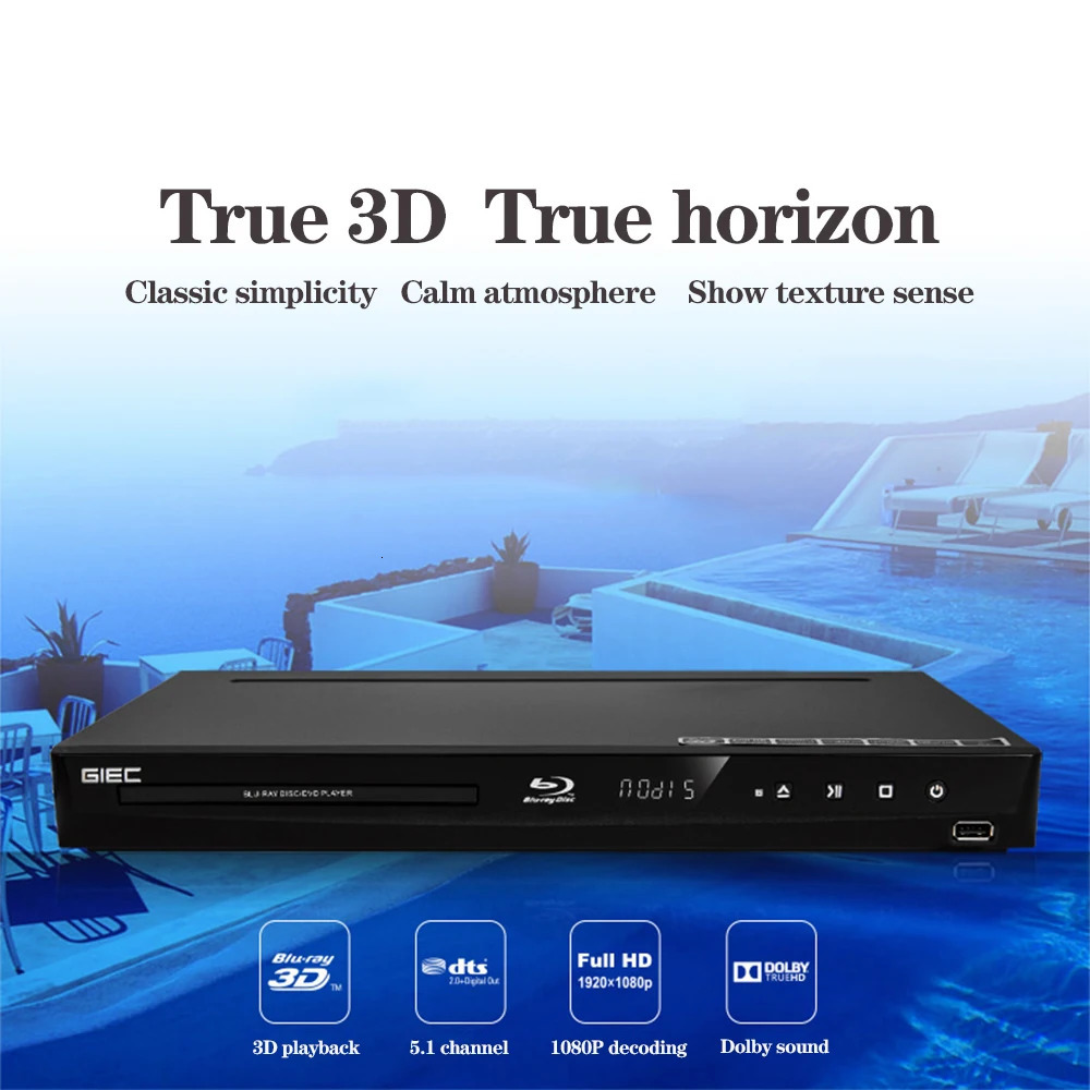 GIEC BDP-G4300 3D Blu-ray Player HD Player DVD player 5.1 channel 1080P Full HD output decoding DVD player lecteur dvd 240113