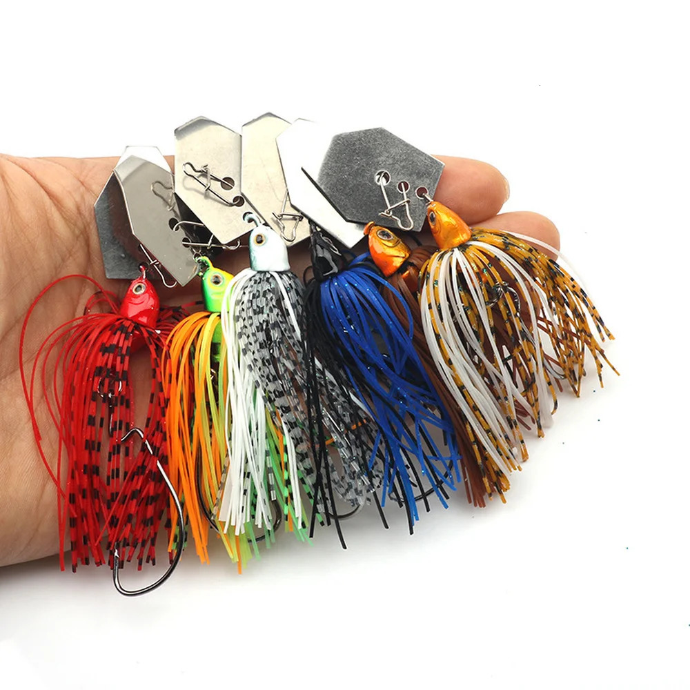 6 Pcsset Crankbait Tackle Fishing Lure Sea Chatterbait Spinnerbait Hard Bait jig Artificial 11g Wobbler For Pike Fish Trolling 240113