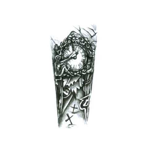 Wolf head tattoo sticker with the meaning of wolf path, domineering simulation tiger and fox pattern, waterproof sticker, water transfer printing